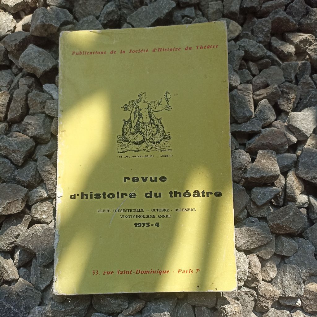 REVUE D'HISTOIRE DU THÉÂTRE