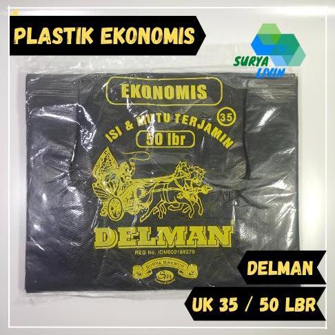 Avvo- Kantong Plastik Kresek Delman Ekonomis Uk. 35 Hitam Isi 50 Lembar