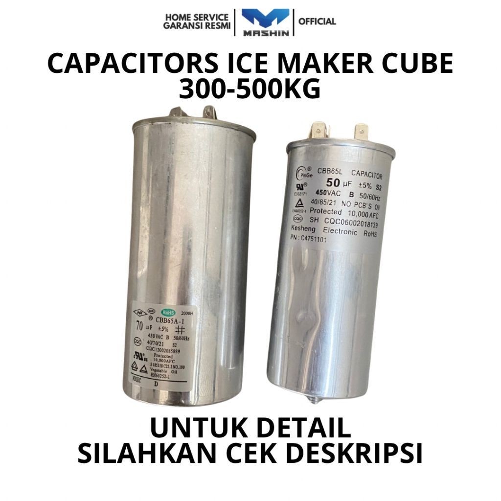 Sparepart Capacitors Ice Maker Cube 300-500Kg