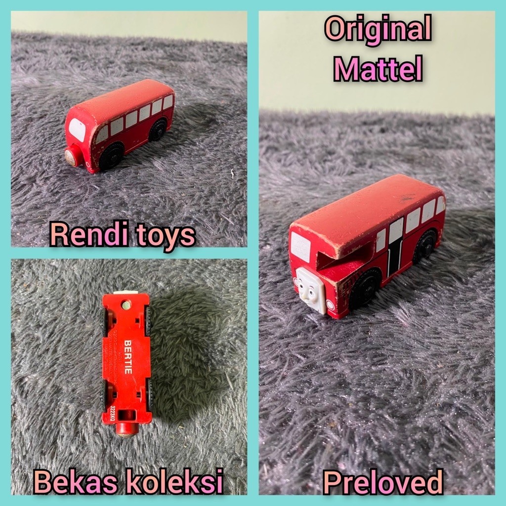 mainan kayu Thomas & Friends Wooden Railway Original Mattel- Bertie the Bus | Bekas Koeksi | Rendi T
