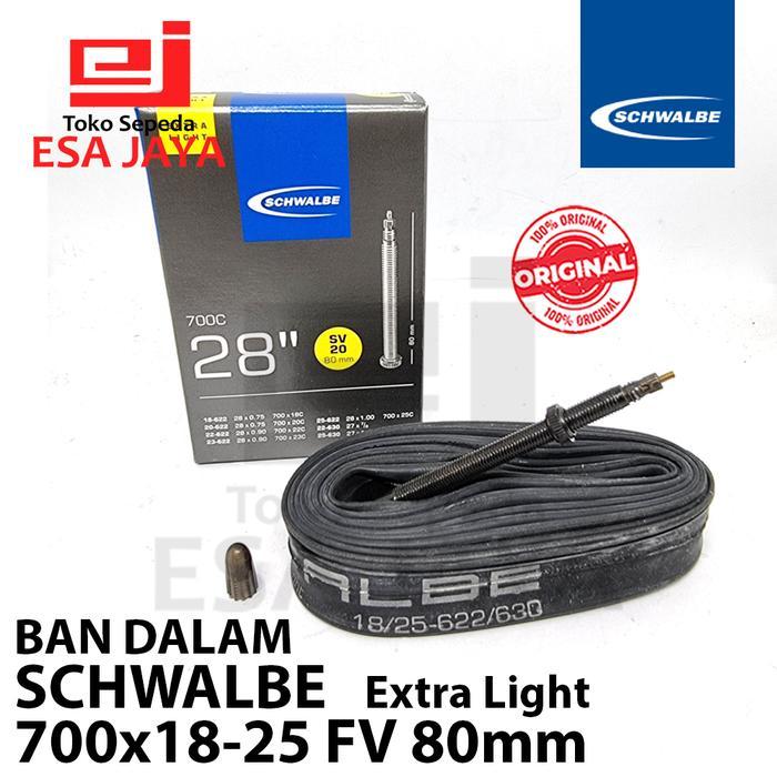 Ban Dalam Schwalbe 700x18-25C 700x18 700x23 700x25 Ultralight FV 80mm