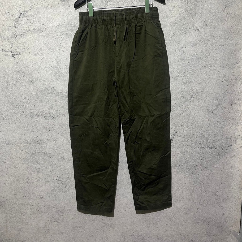 GU olive barrel pants celana barrel