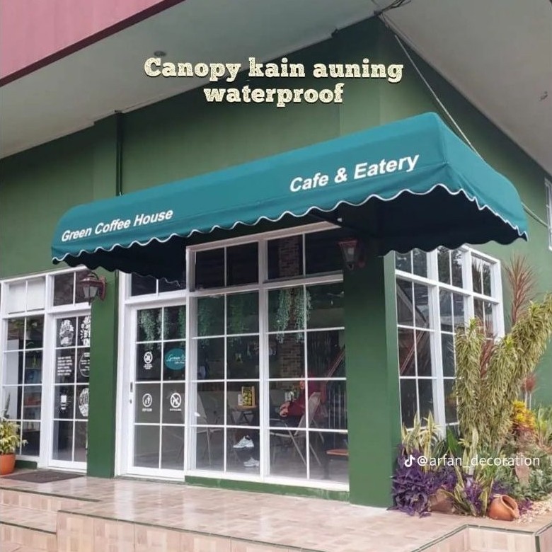 kanopi kain auning cafe. toko hotel. jendela rumah waterproof