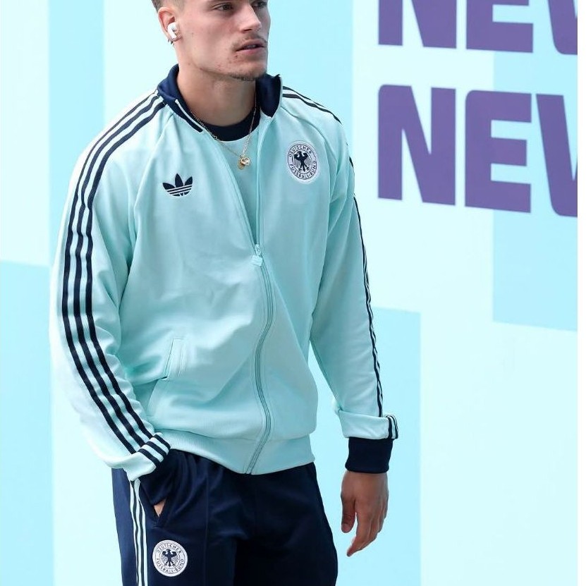 Adidas Tracktop Germany Semi Flash Aqua Original