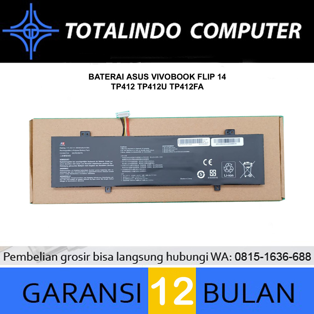 Baterai Asus Vivobook Flip 14 TP412 TP412U TP412FA