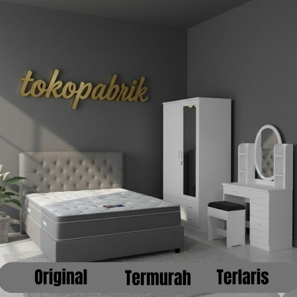 Set Kamar Tidur Divan Springbed Lemari Meja Rias Termurah Tegal Brebes Cirebon Indramayu Kuningan Ba