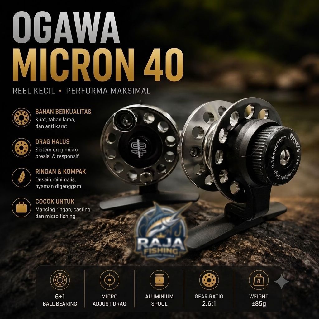 reel tokos / fly reel OGAWA MICRON 40 STAINLESS