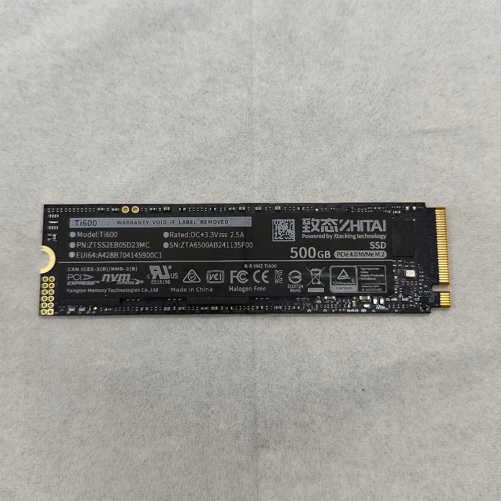 [TERJUAL] SSD NVME GEN 4 / BRAND ZHITAI SECOND COPOTAN