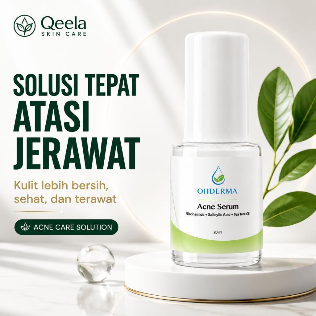Serum Jerawat Meradang Parah | Acne Serum Tea Tree Oil Niacinamide 20 ml | Serum Jerawat Ampuh Ohder