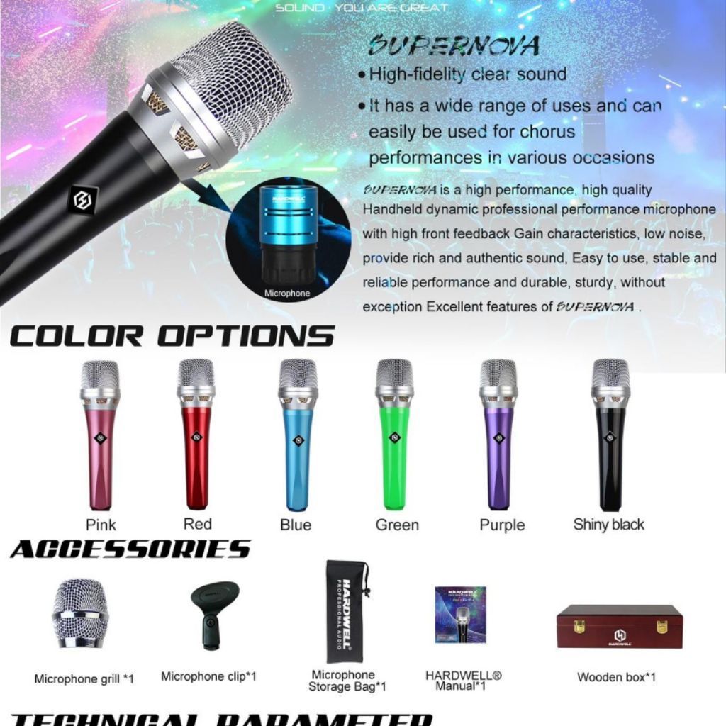 Mic Kabel HARDWELL SUPERNOVA With Wooden Box Original