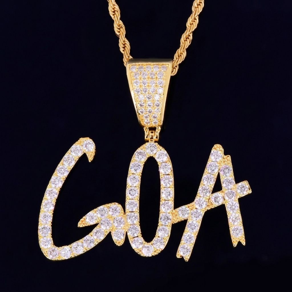 Liontin Goa Putih Gold Zircon