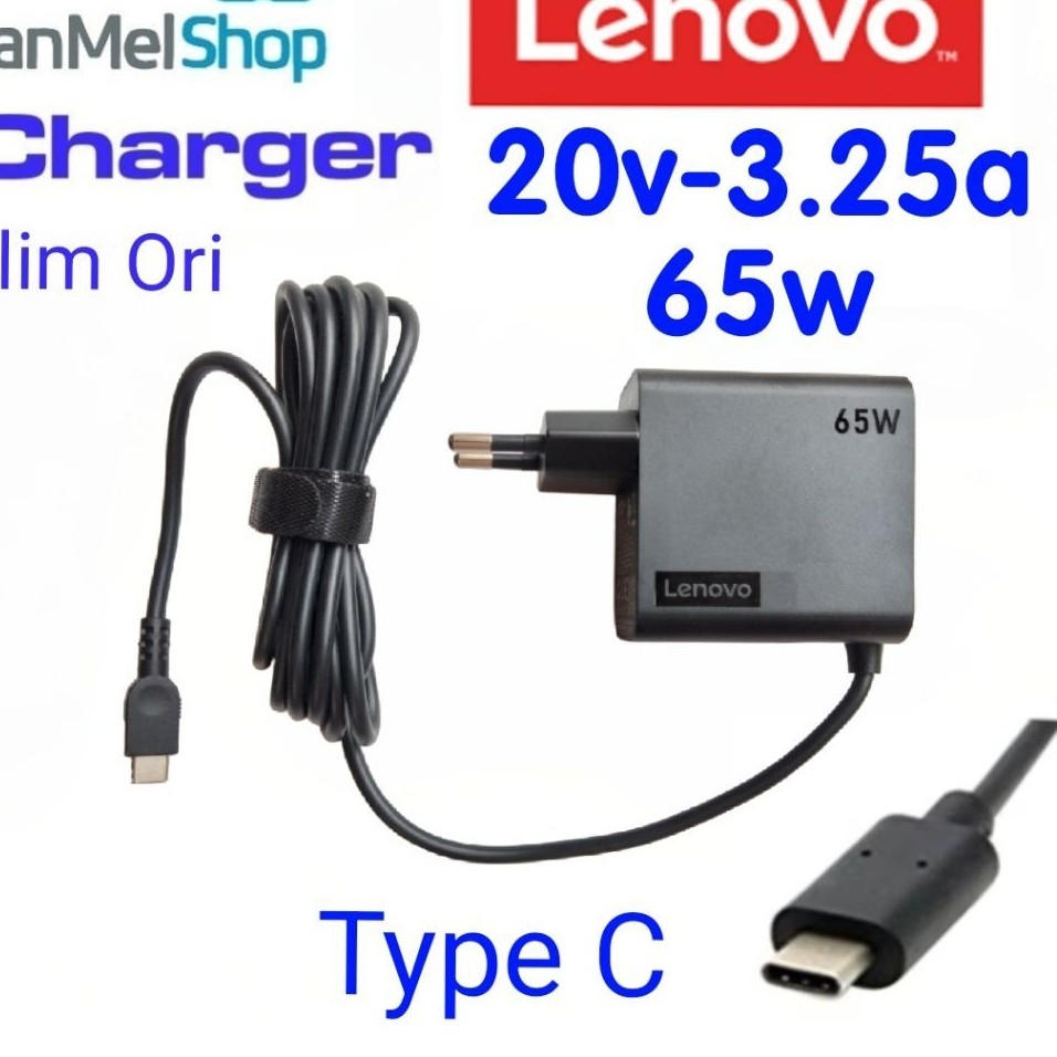 Adaptor Charger Len Yoga Slim 7, Yoga Slim 7i, Yoga C940, Yoga C740, Yoga 7i, dan Yoga 9i|| 65wat ty