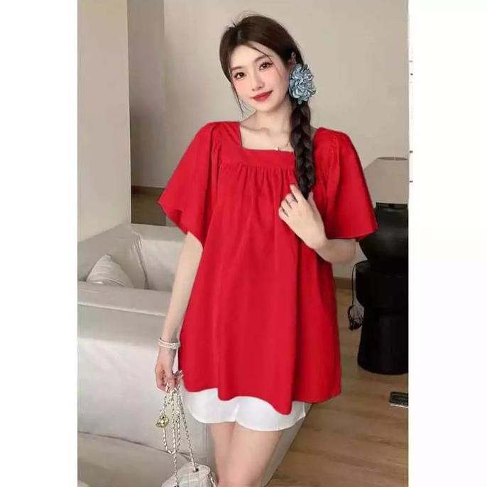 Jeans Options Mischa Wide Shoulder Puffy Blouse
