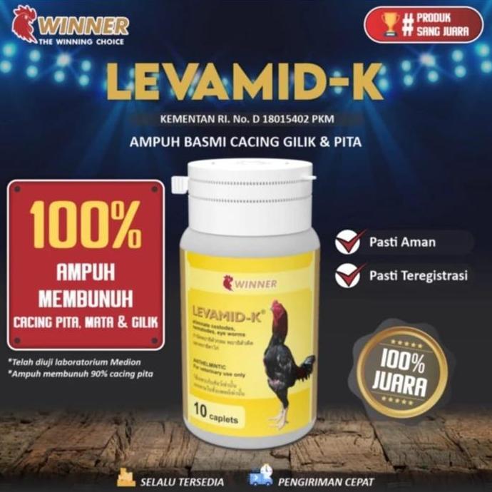 LEVAMID-K WINNER MEDION LEVAMID K OBAT CACING AYAM