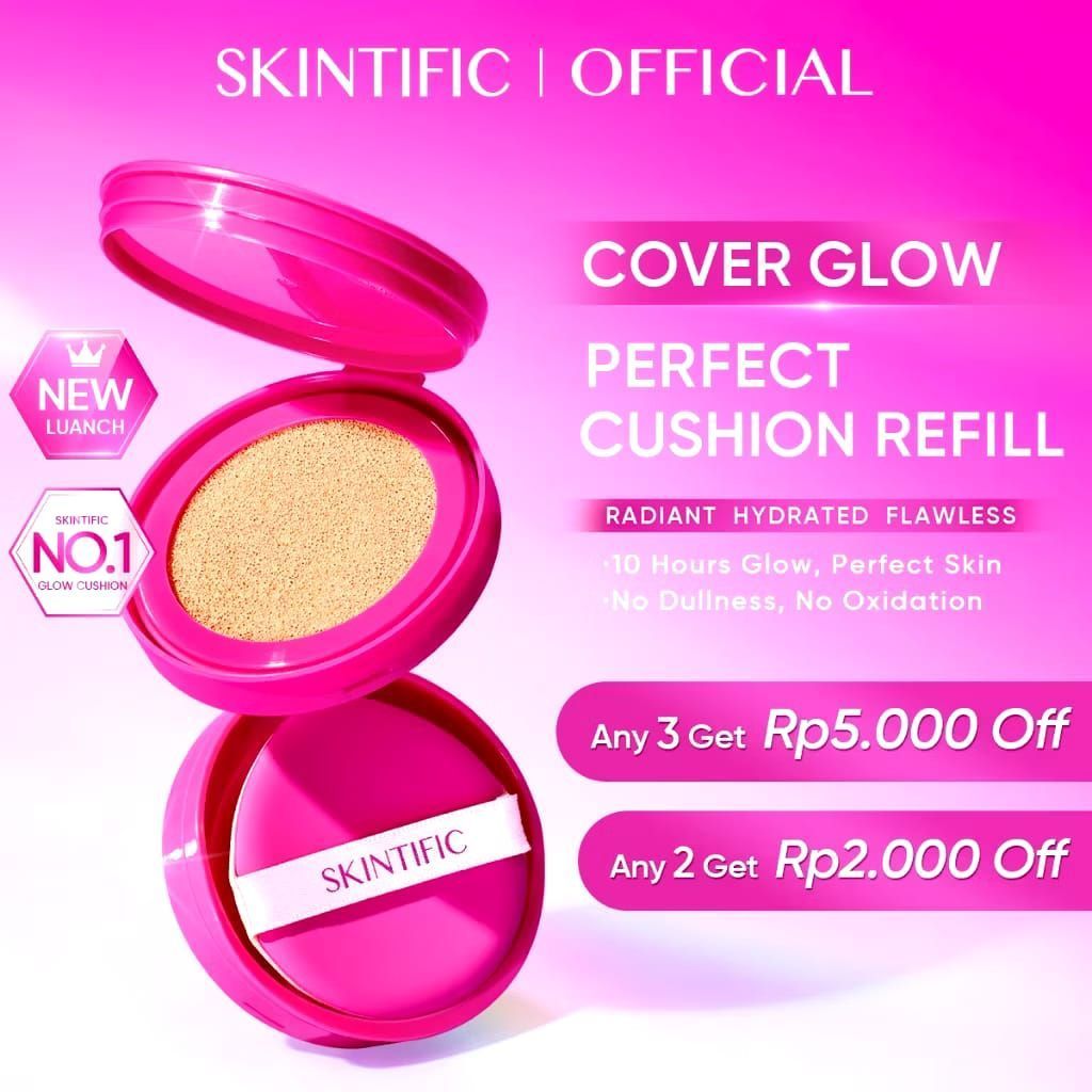 SKINTIFIC Skintific - SKINTIFIC Skintific REFILL Cover Glow Perfect Cushion - Skintific Refill Glow 