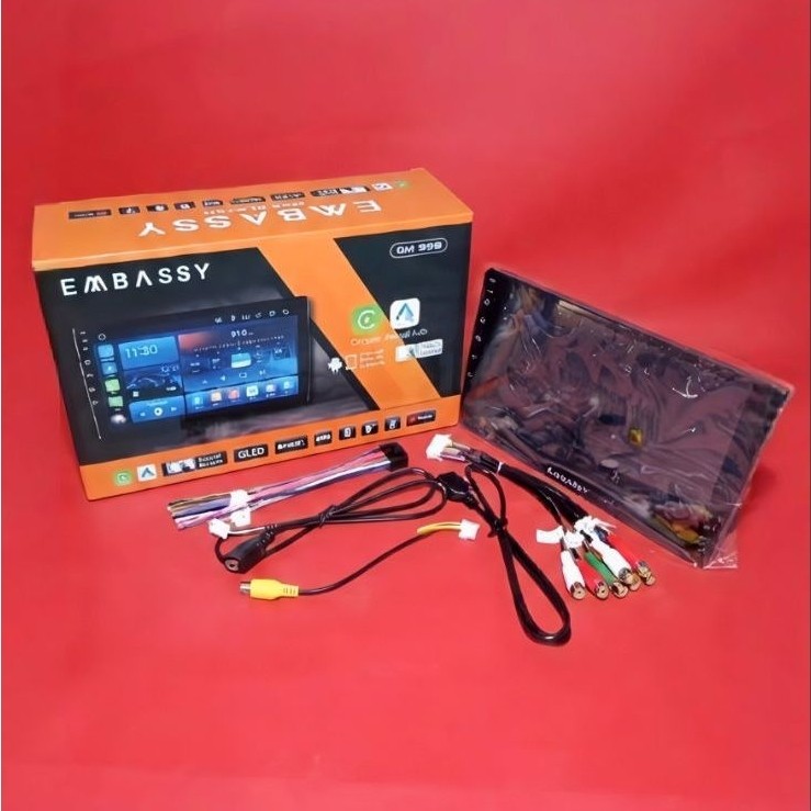 Head Unit Decklas EMBASSY seri EM-999 9 inch Non CD Carplay & Android AUTO