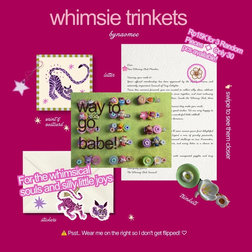 WHIMKETS (WHIMSIE TRINKETS) 15k get 3 random pcs
