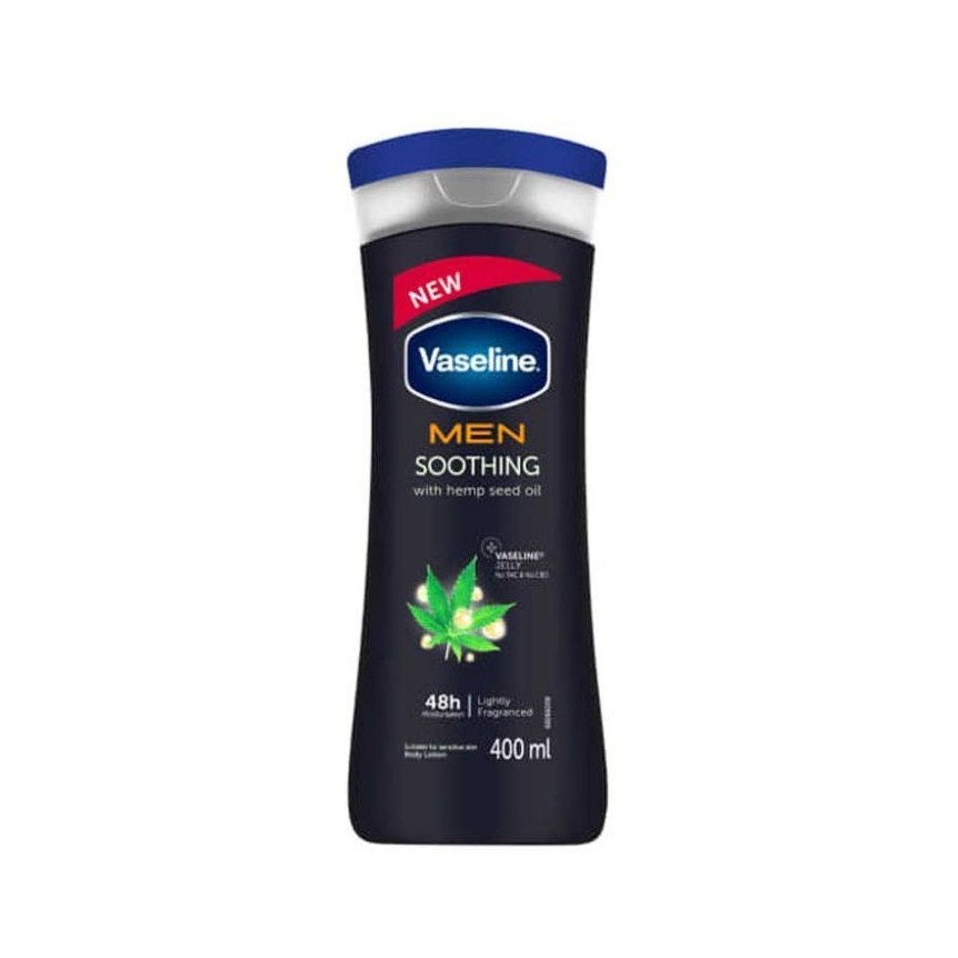Vaseline Men Soothing with Hemp Seed Oil 400ml for Sensitive Skin