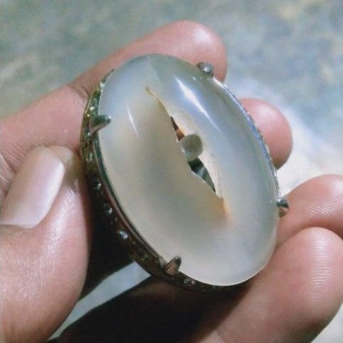 cincin batu cimpago biru combong unik