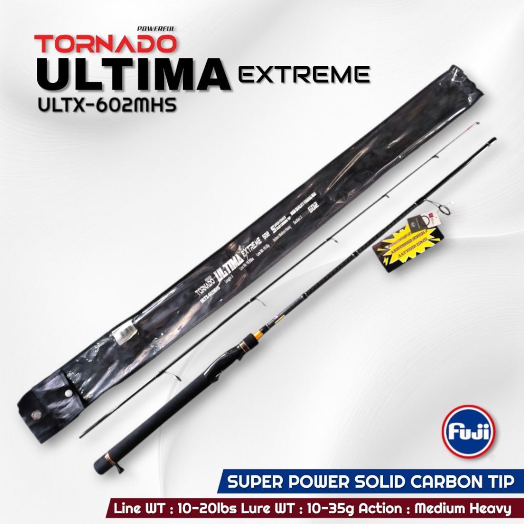Joran Pancing Carbon TORNADO ULTIMA EXTREME - Ring Guide Fuji, Super Carbon Solid Tip