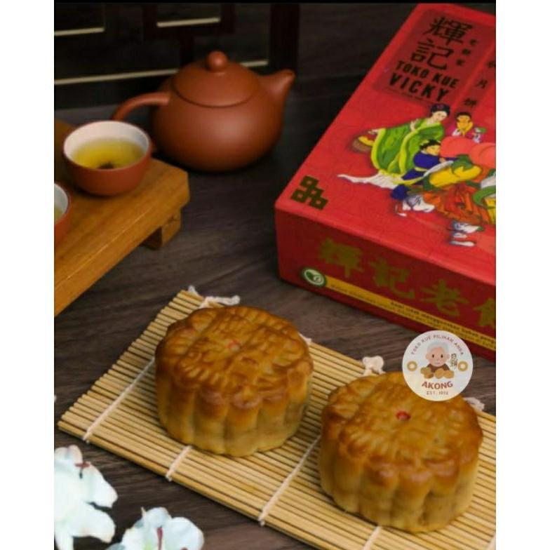 Ready Mooncake / Kue Bulan Vicky Dus isi 4 /Kue Bulan Konghu Jakarta