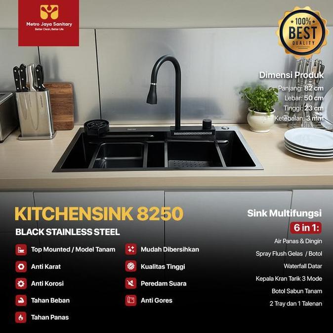 Kitchen Sink 8250 Igm Black Premium
