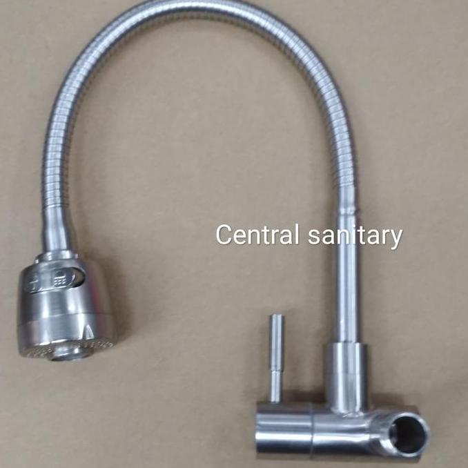 Kran Kitchen Sink Tembok Stainless Fleksible/Kran Dinding Model Toto