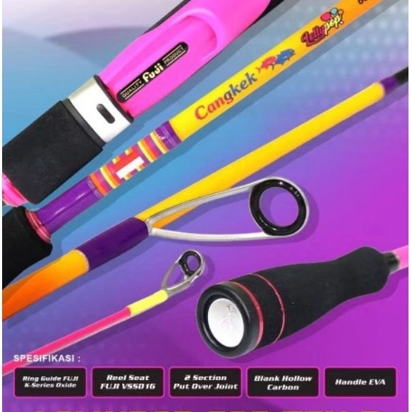 Joran Pancing Spinning dan BC Relix Nusantara Cangkek Alap Alap dan Lolipop SP682UL SP632XUL BC682UL