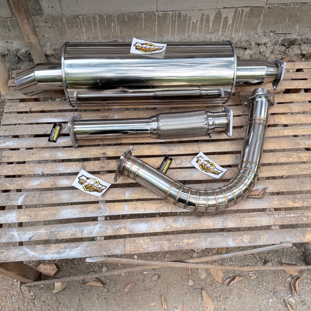 KNALPOT HINO BAHAN STENLIS FULSET UNTUK TRUK CANTER 125ps