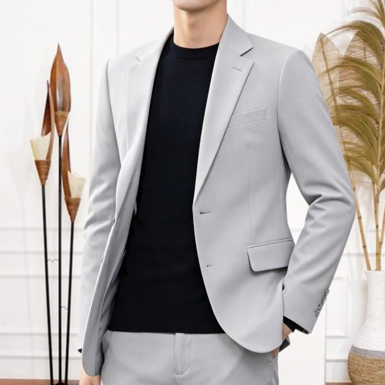 HOT SALE JAS BLAZER FORMAL PRIA SLIM FIT HITAM CASUAL SANTAI