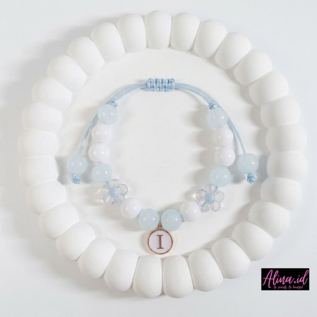 Gelang inisial/Bracelet inisial/Gelang serut inisial/Bracelet huruf/Gelang serut korea