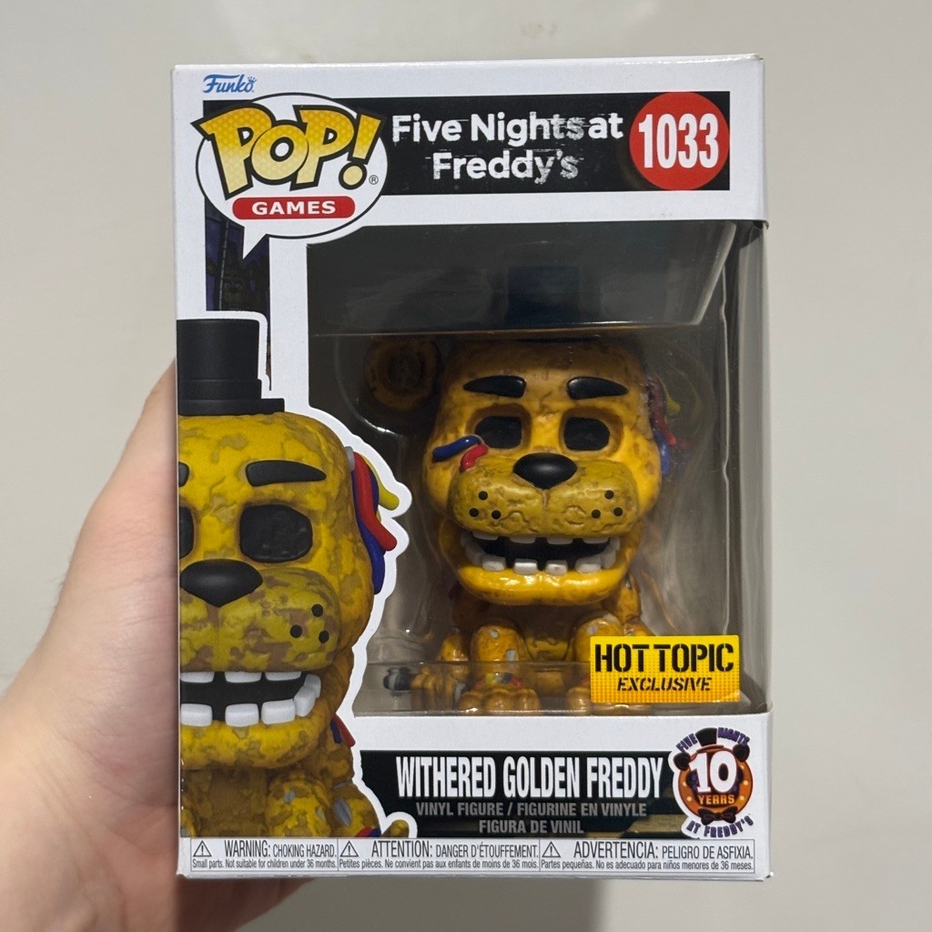 Funko Pop WITHERED GOLDEN FREDDY Hot Topic Exclusive Five Nights at Freddy’s