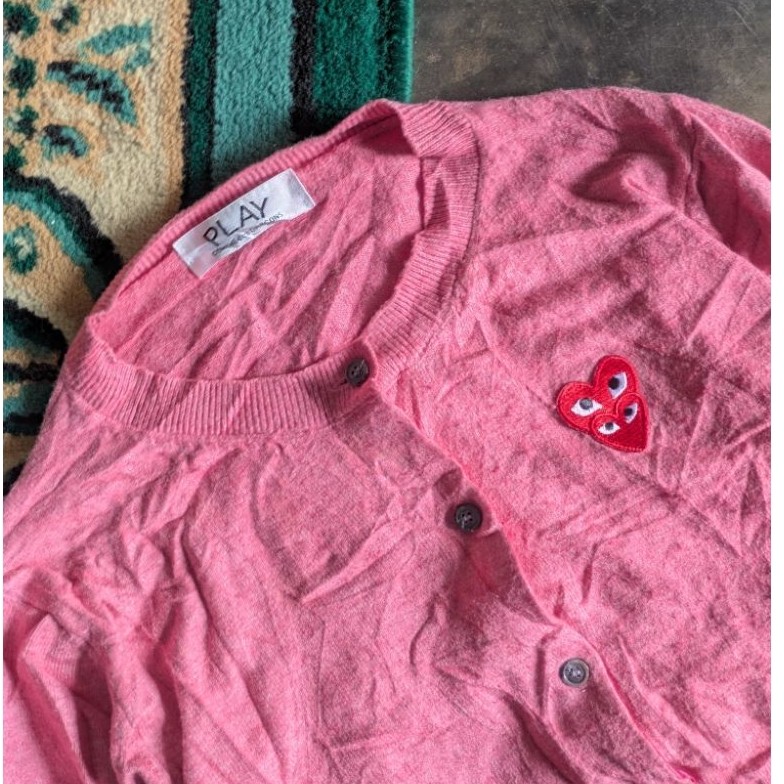 comme Des garcons cardigan knitwear double heart