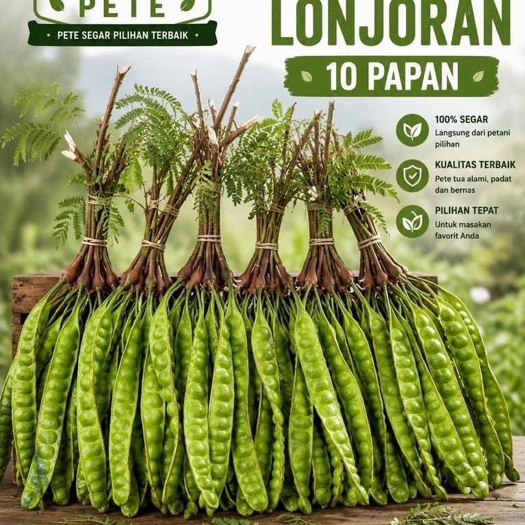 Pete Lonjoran Segar 10 Papan | Pete Petai Utuh Fresh Langsung dari Petani | Jragan Pete
