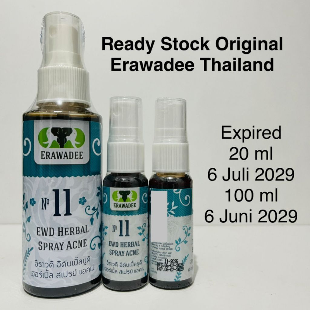 Erawadee 11 EWD Herbal Spray Acne / Original Erawadee Thailand / READY STOCK ERAWADEE BLACK SPRAY AC