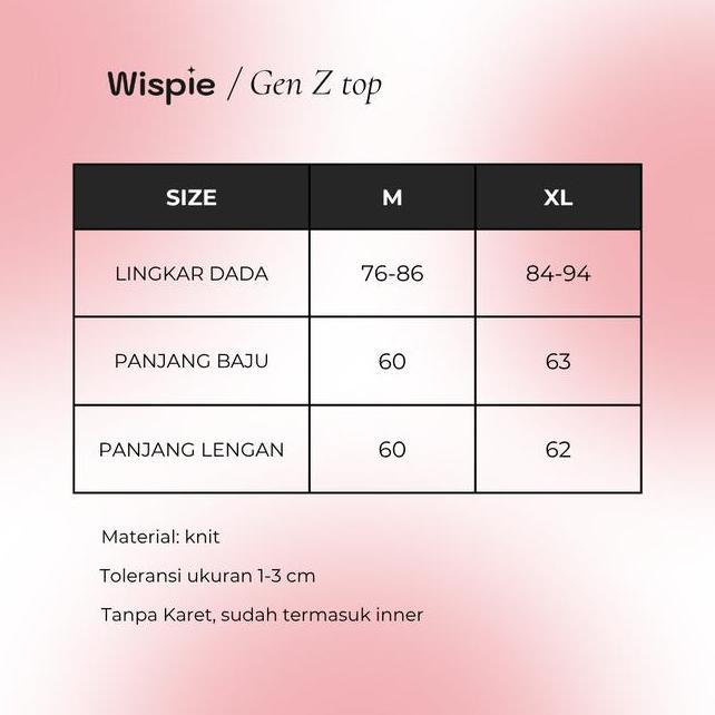 Wispie Gen Z Top Atasan Rib Wanita Kombinasi Dengan Cardan
