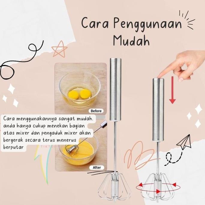 Mixer Tangan Otomatis Manual Isi 2 Pcs Mixer Mini Pengocok Telur Hand Mixer Beter Bieter Mixer Manua