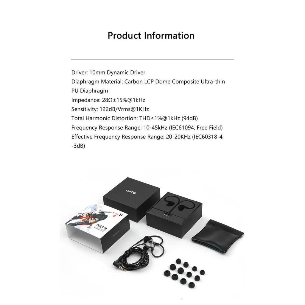 Truthear Gate True Tru Thear Gate 10mm Dynamic Driver In-Ear Headphone Earphones
