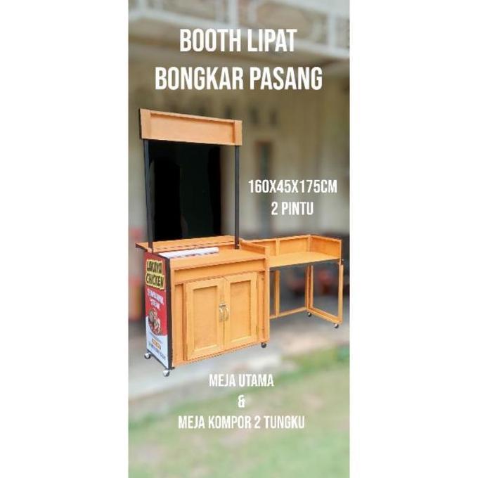 Terlaris Terbaru Booth Lipat Portable/ Booth Jualan + Meja Kompor / Meja Lipat/ Gerobak Jualan