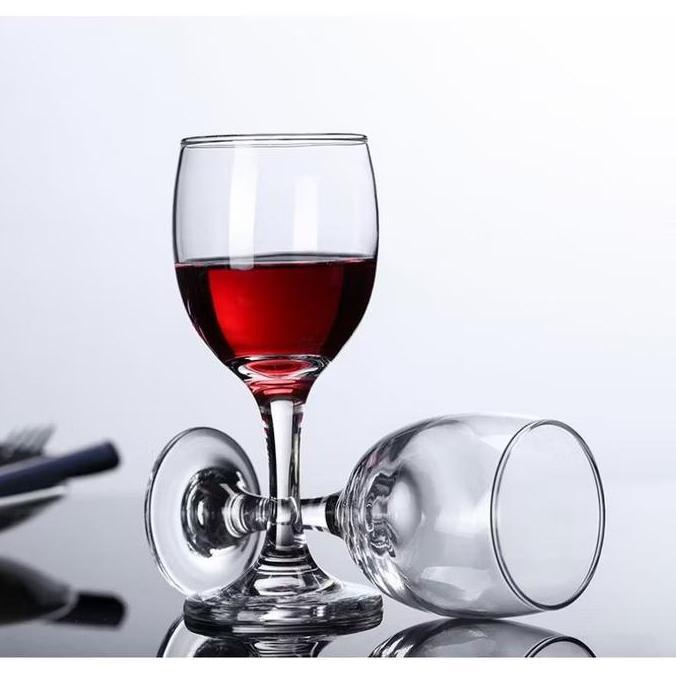 Promo 2  Pcs  Gelas Wine/Gelas Tinggi/Gelas Kaca Uk 200Ml Original