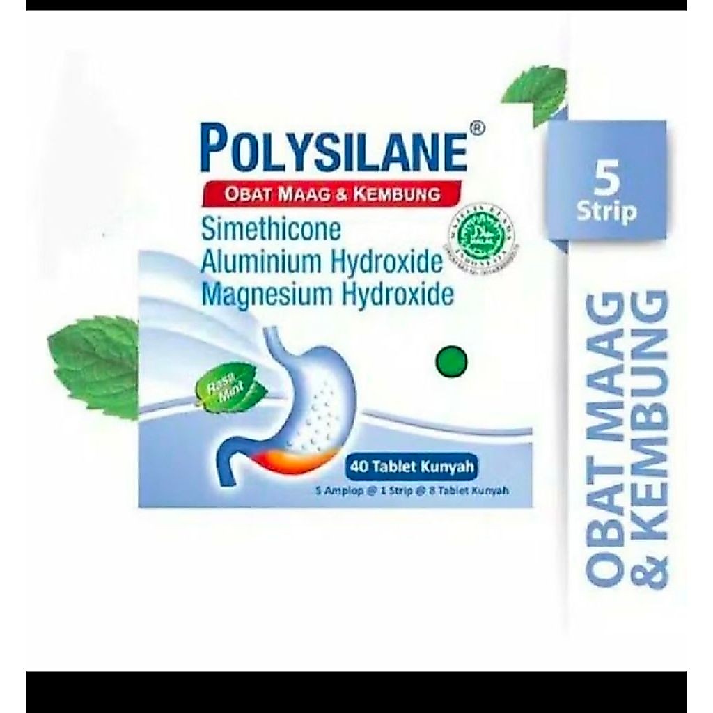 Polysilane Tablet Kunyah Tablet - Obat Maag & Asam Lambung