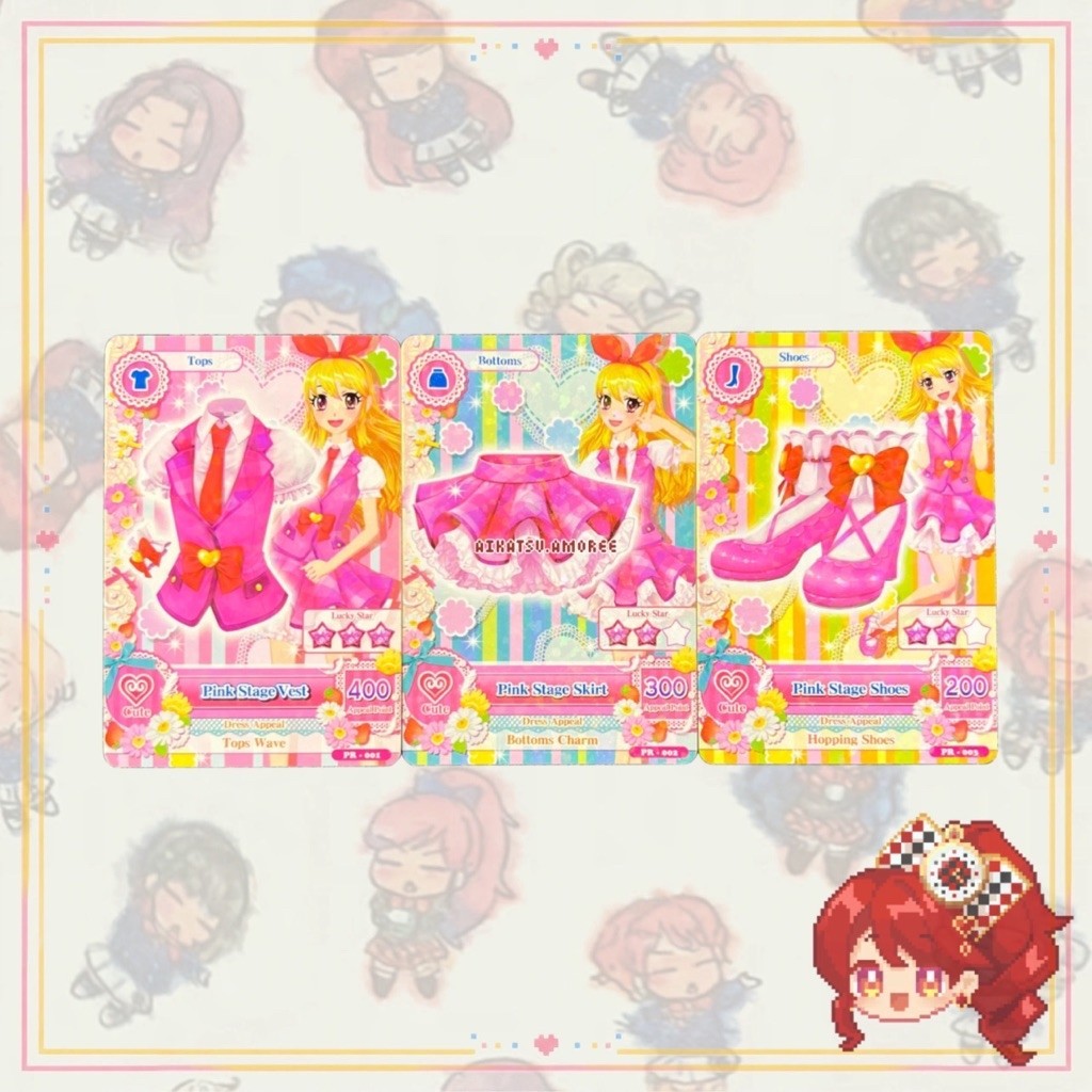 Aikatsu ID Ver Promotion Pink Stage Card Set Ichigo Hoshimiya