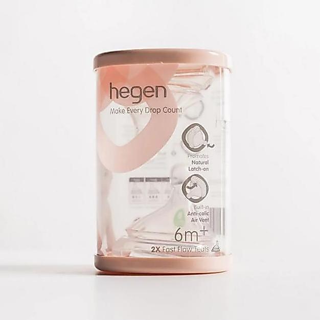 Baby- Hegen Teat Slow/Medium/Fast/Thick Feed Flow (2Pk) - Set Dot Botol Susu Bayi Anti-Colic
