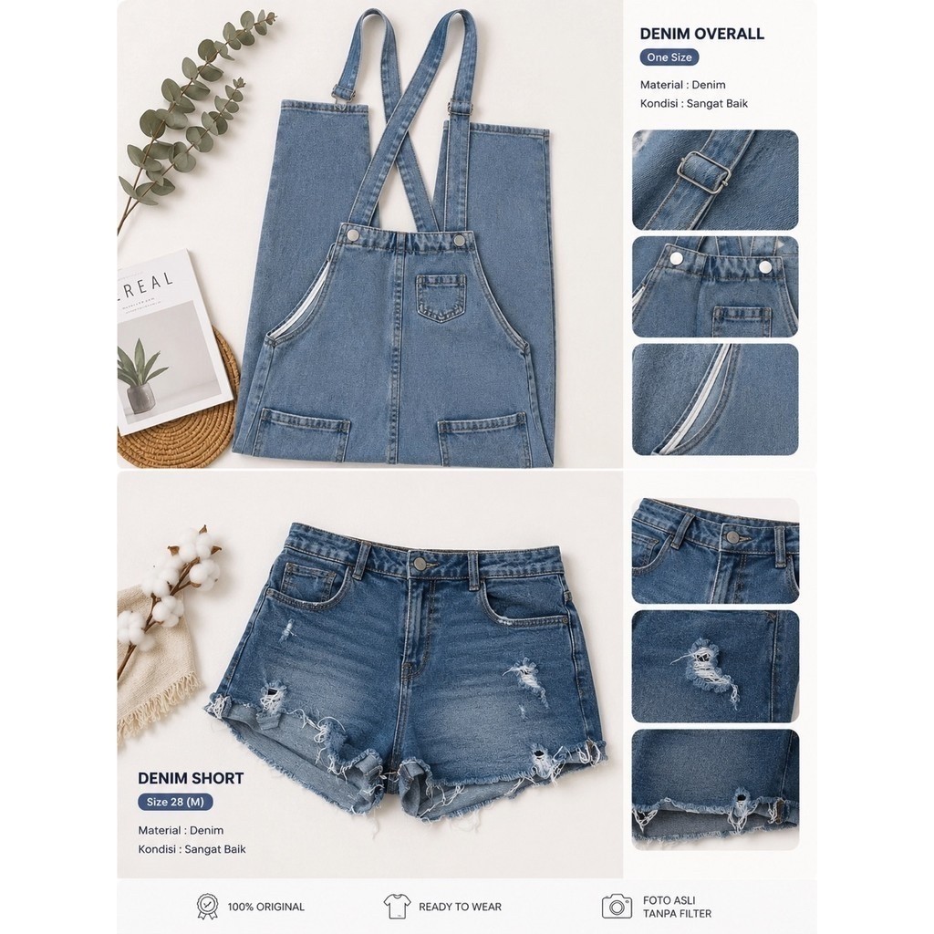 Celana Levis Pendek & Kodok Panjang Second Original