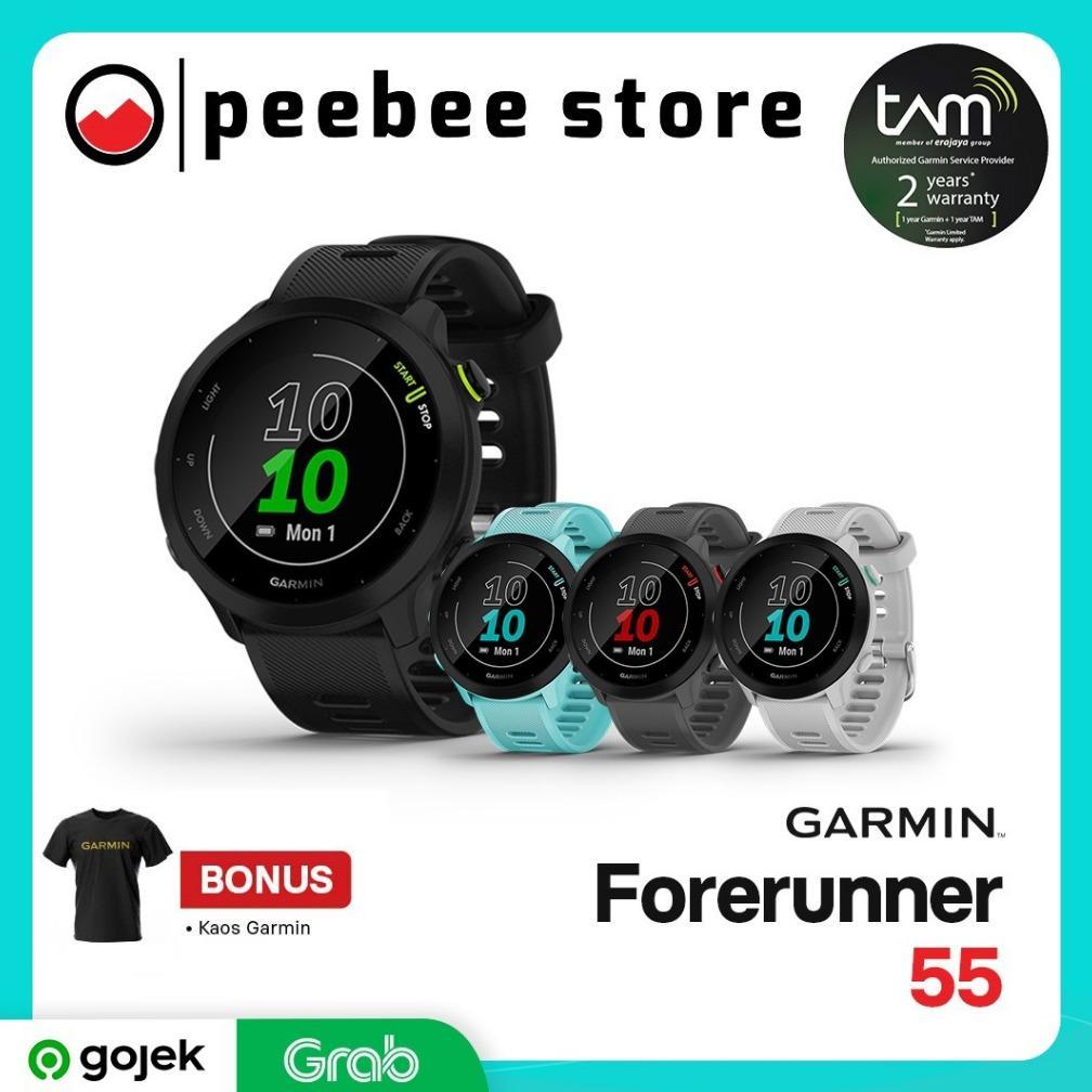 FAVORIT GARMIN FORERUNNER 55 SMART WATCH - GARANSI RESMI TAM 2 THN