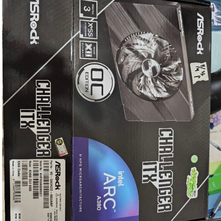 Intel Arc A380 Challenger ITX 6GB VGA OC Asrock / Intel Arc A380