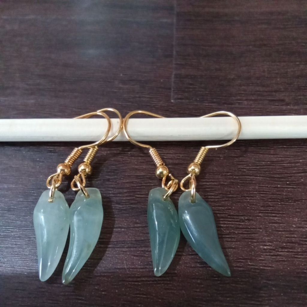Giok Asli 100% Anting Giok Earing Jade
