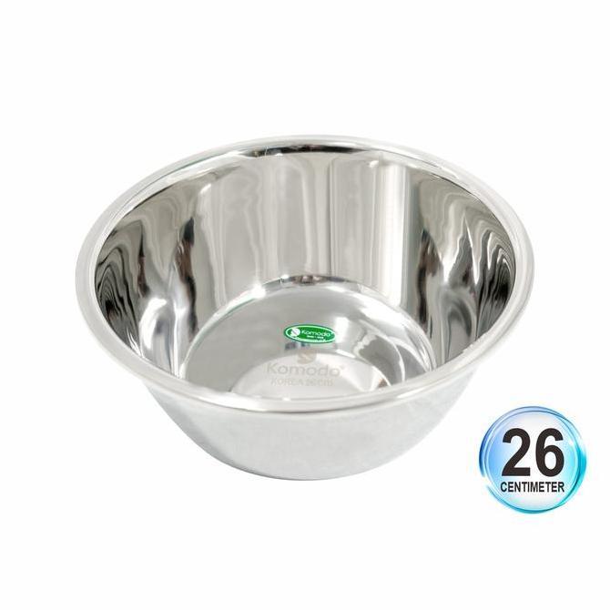 Komodo Baskom/Mangkok  Korea Uk 26Cm  Stainless Steel  Tebal Top Original