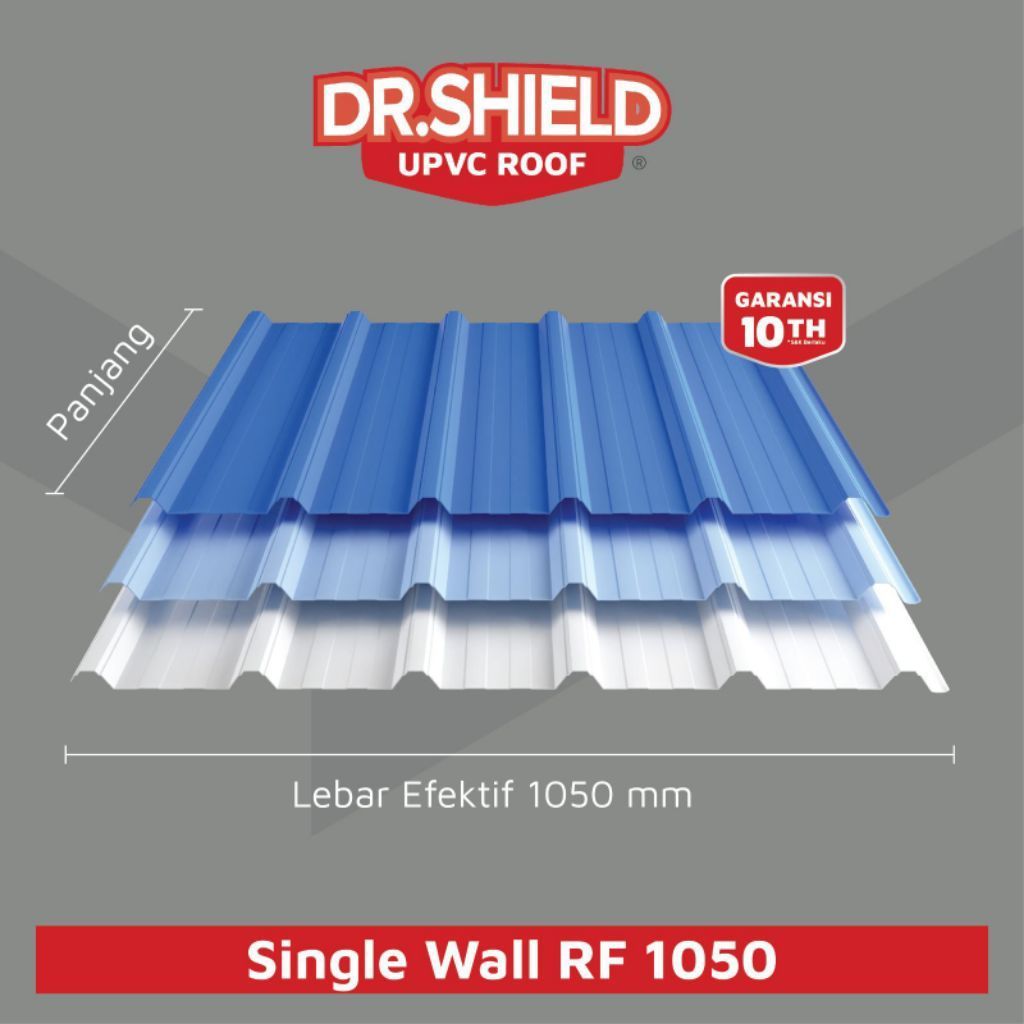 Atap Upvc Dr Shield RF 1050 Single Layer