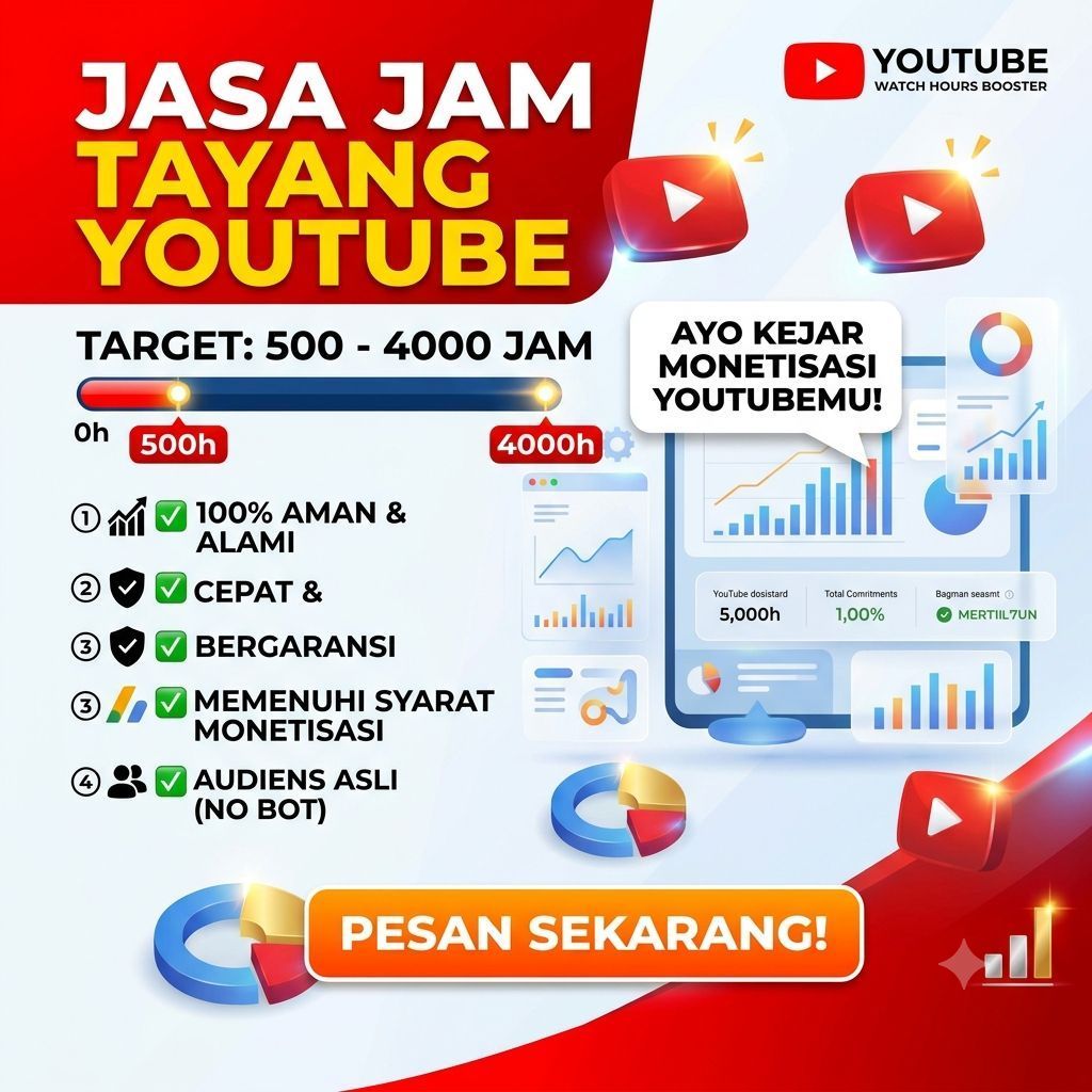 jam tayang youtube 500-4000 jam